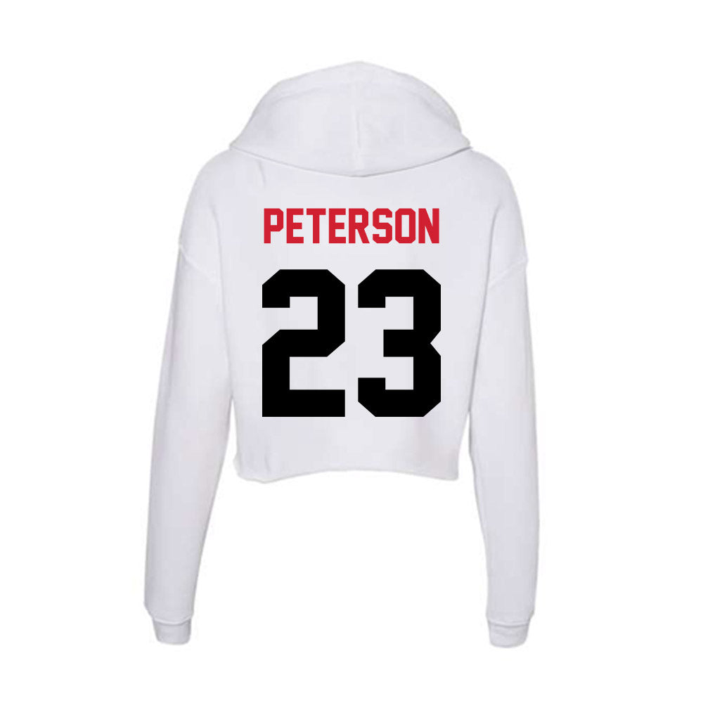 Arkansas State - NCAA Baseball : Sam Peterson - Women's Crop Fleece Hoodie-1