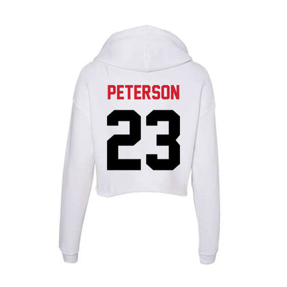Arkansas State - NCAA Baseball : Sam Peterson - Women's Crop Fleece Hoodie-1