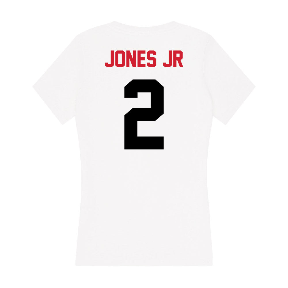 Arkansas State - NCAA Football : Leon Jones Jr - Women's V-Neck T-Shirt-1