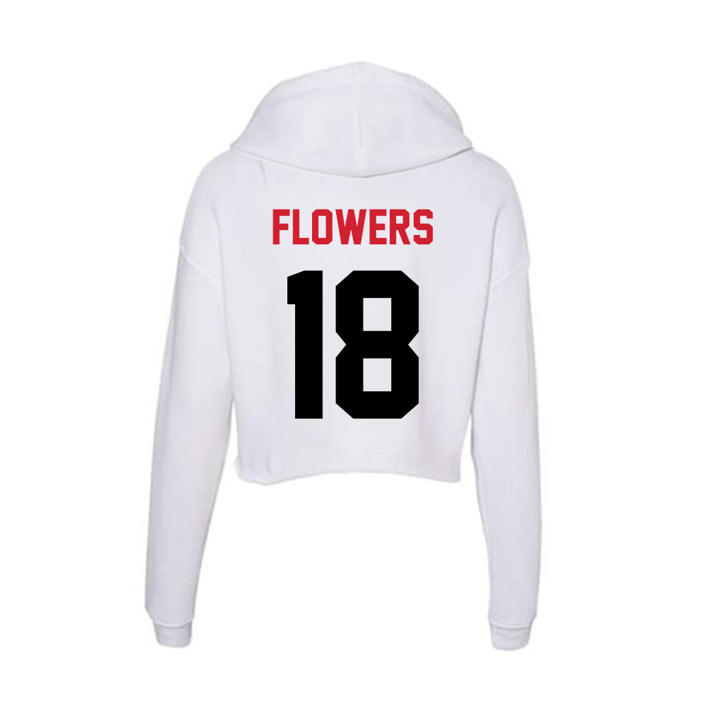 Arkansas State - NCAA Football : Dennard Flowers - Women's Crop Fleece Hoodie-1