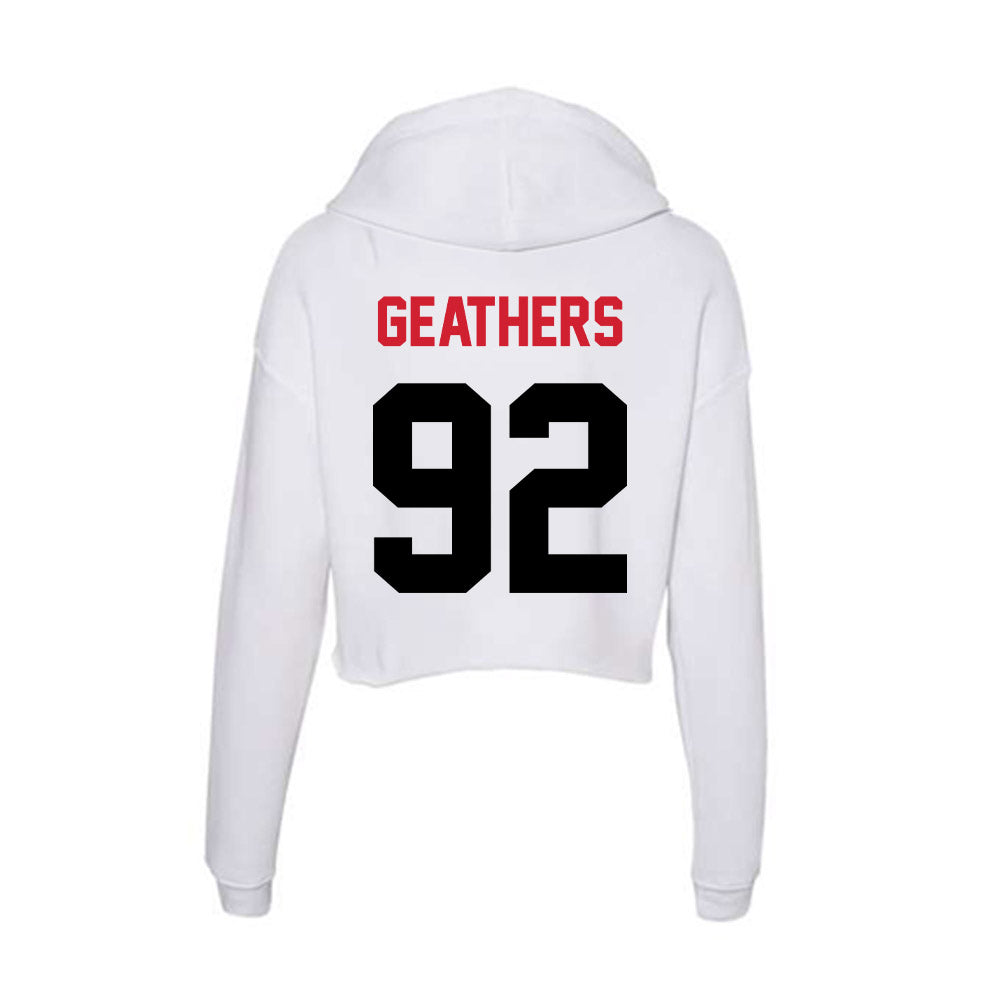 Arkansas State - NCAA Football : Thurman Geathers - Women's Crop Fleece Hoodie-1