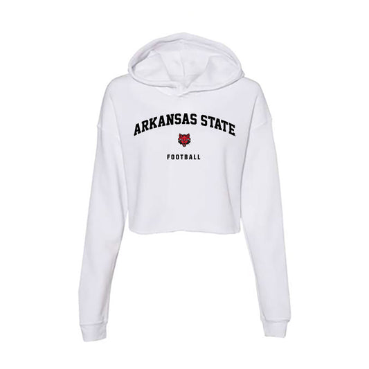 Arkansas State - NCAA Football : Kiandre Terry - Women's Crop Fleece Hoodie-0