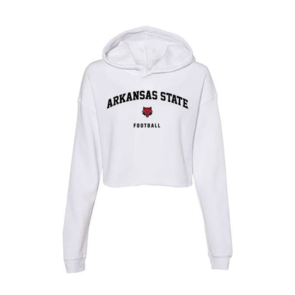 Arkansas State - NCAA Football : Jordan Sample - Women's Crop Fleece Hoodie-0