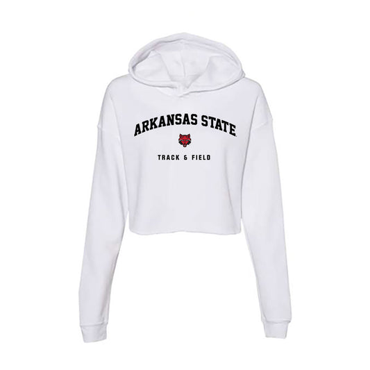 Arkansas State - NCAA Women's Track & Field : Rahel Broemmel - Women's Crop Fleece Hoodie-0