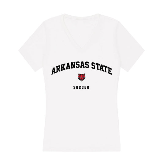 Arkansas State - NCAA Women's Soccer : Tara Lea - Women's V-Neck T-Shirt-0