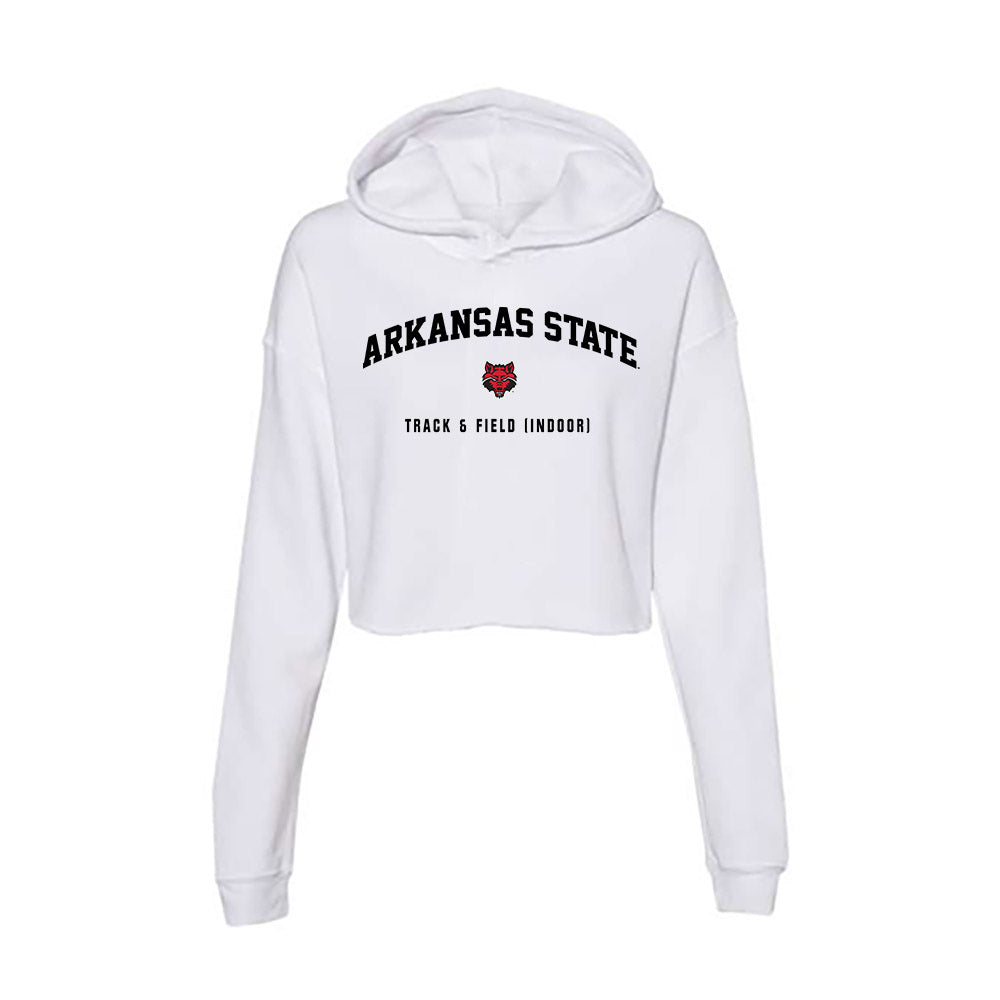 Arkansas State - NCAA Men's Track & Field : Kenyon Parker - Women's Crop Fleece Hoodie-0