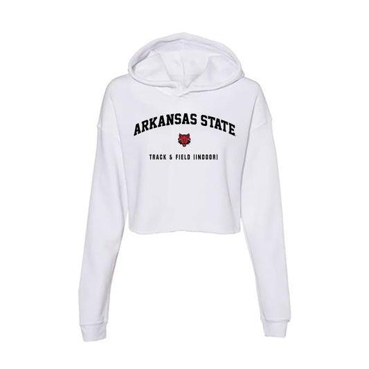 Arkansas State - NCAA Women's Track & Field : AJ Allen - Women's Crop Fleece Hoodie-0