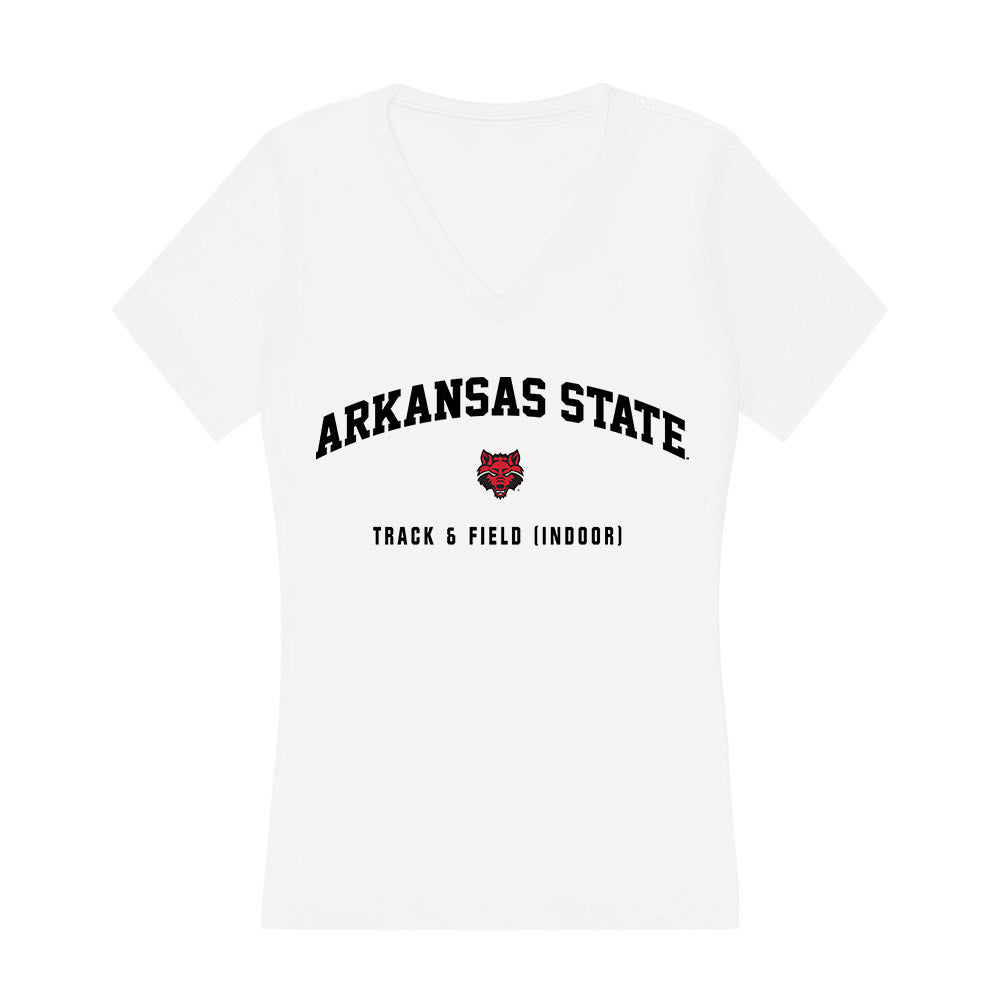 Arkansas State - NCAA Women's Track & Field : Lizzie Martin - Women's V-Neck T-Shirt-0