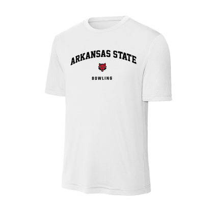 Arkansas State - NCAA Women's Bowling : Maggie Thoma - Performance T-Shirt-0