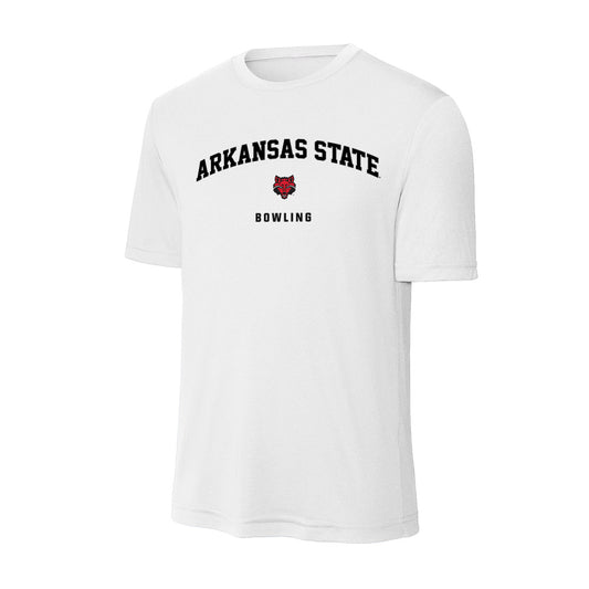 Arkansas State - NCAA Women's Bowling : Maggie Thoma - Performance T-Shirt-0