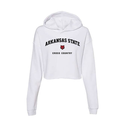 Arkansas State - NCAA Men's Cross Country : Aviel Gasko - Women's Crop Fleece Hoodie-0