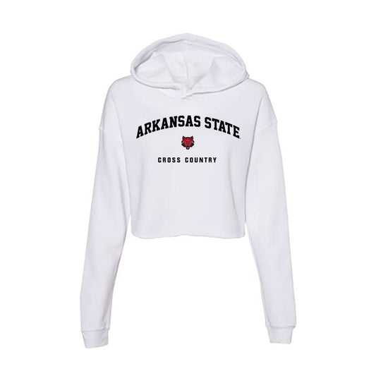 Arkansas State - NCAA Men's Cross Country : Dawson Mayberry - Women's Crop Fleece Hoodie-0