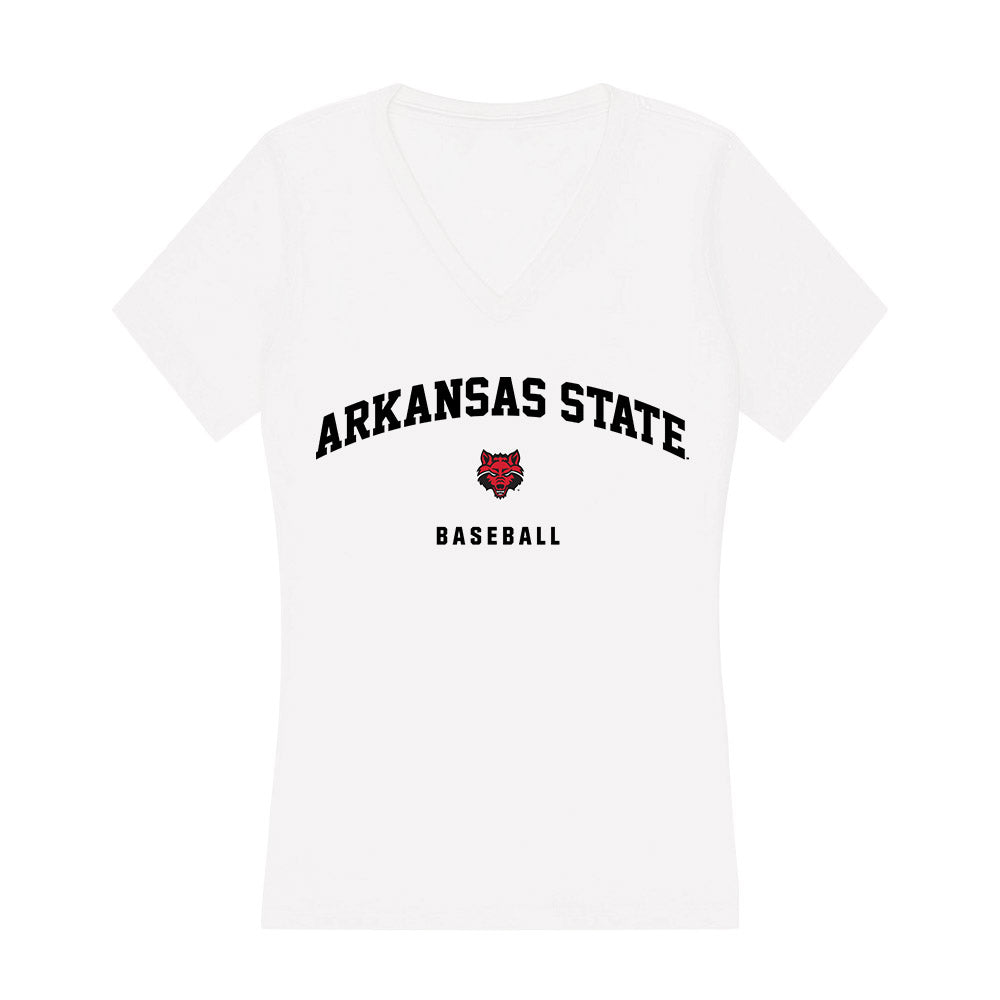 Arkansas State - NCAA Baseball : Jelle van der Lelie - Women's V-Neck T-Shirt-0