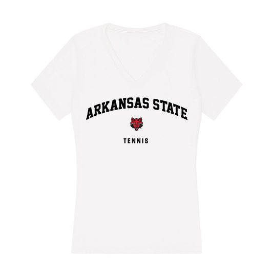 Arkansas State - NCAA Women's Tennis : Abigail Thurmer - Women's V-Neck T-Shirt-0