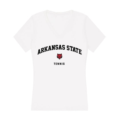Arkansas State - NCAA Women's Tennis : Nejla Zukic - Women's V-Neck T-Shirt-0