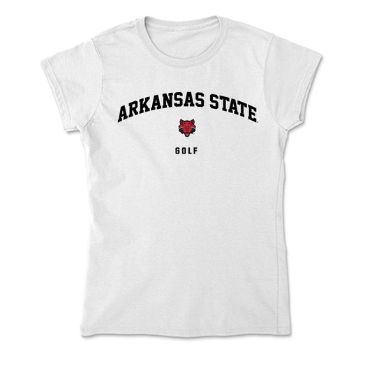 Arkansas State - NCAA Men's Golf : Jack Maxey - Soft Style Women’s T-Shirt-0