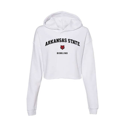 Arkansas State - NCAA Women's Bowling : Kaylee Back - Women's Crop Fleece Hoodie-0