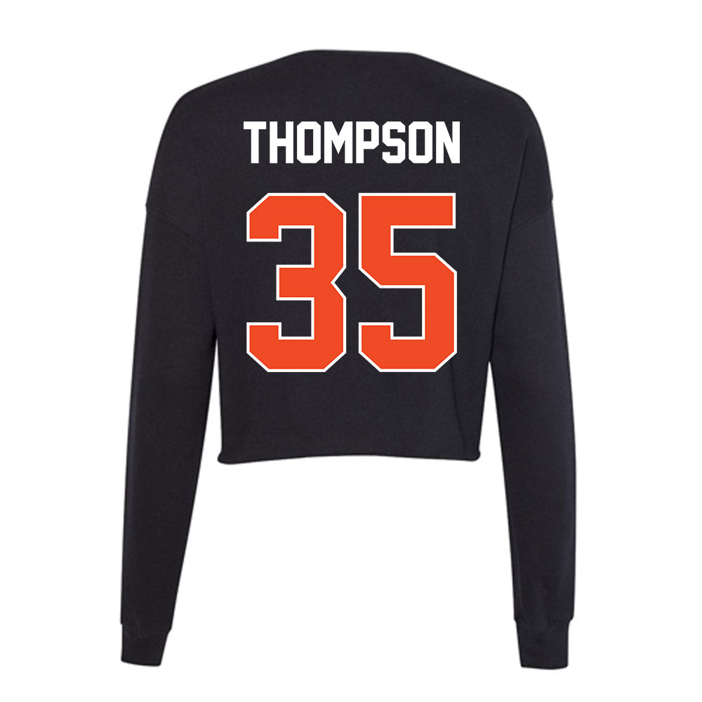 Boise State - NCAA Women's Basketball : Keirra Thompson - Women's Cropped Crew Fleece-1