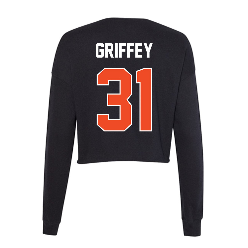 Boise State - NCAA Football : Tevin Griffey - Women's Cropped Crew Fleece-1