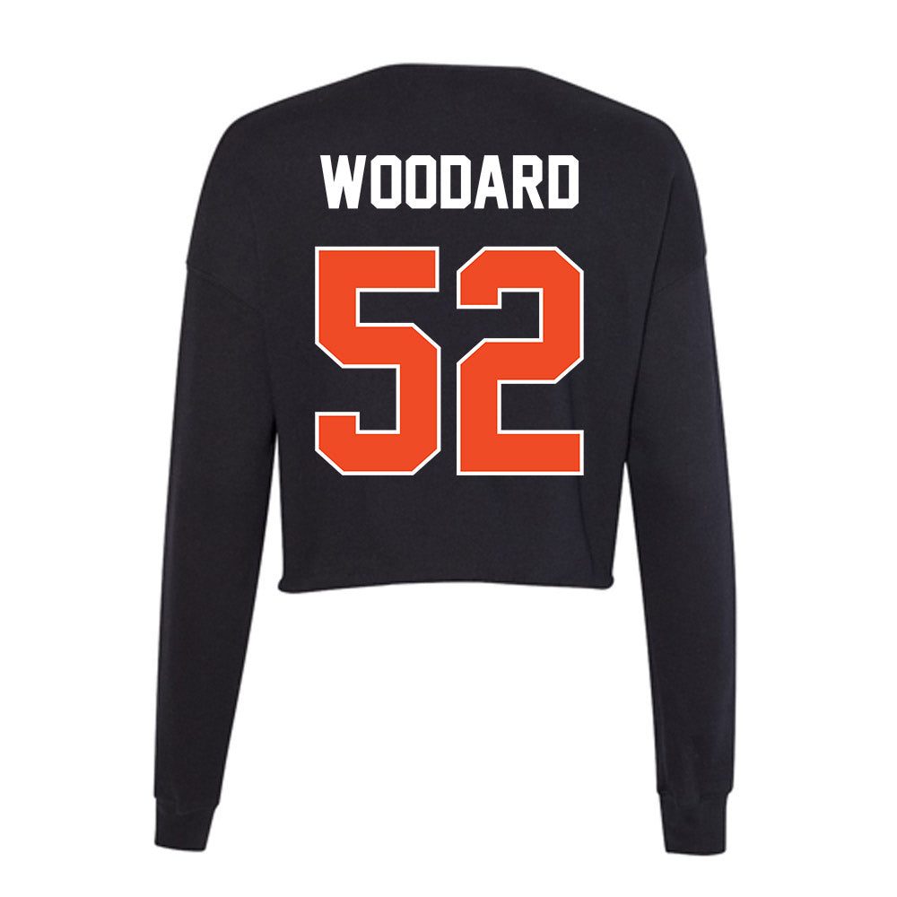 Boise State - NCAA Football : Tavion Woodard - Women's Cropped Crew Fleece-1