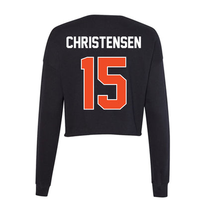 Boise State - NCAA Women's Basketball : Alyssa Christensen - Women's Cropped Crew Fleece-1