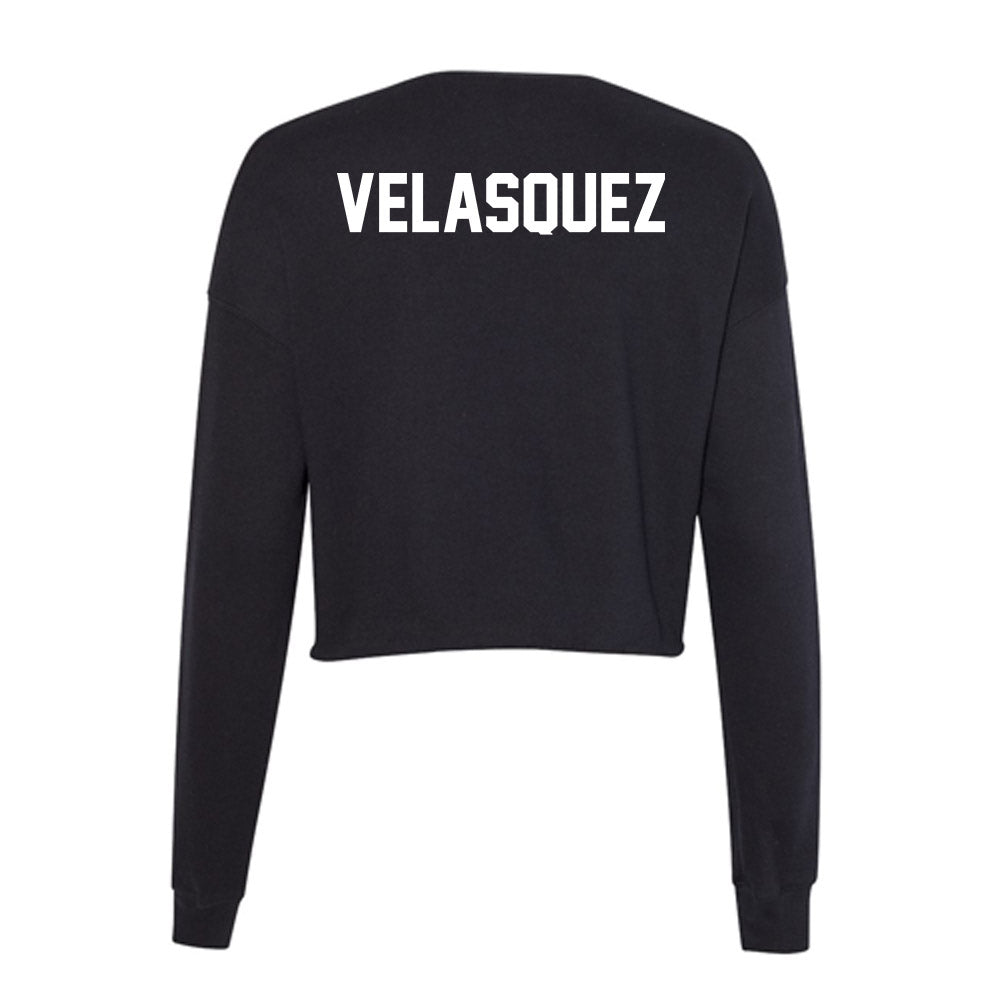Boise State - NCAA Men's Track & Field : Coco Velasquez - Women's Cropped Crew Fleece-1