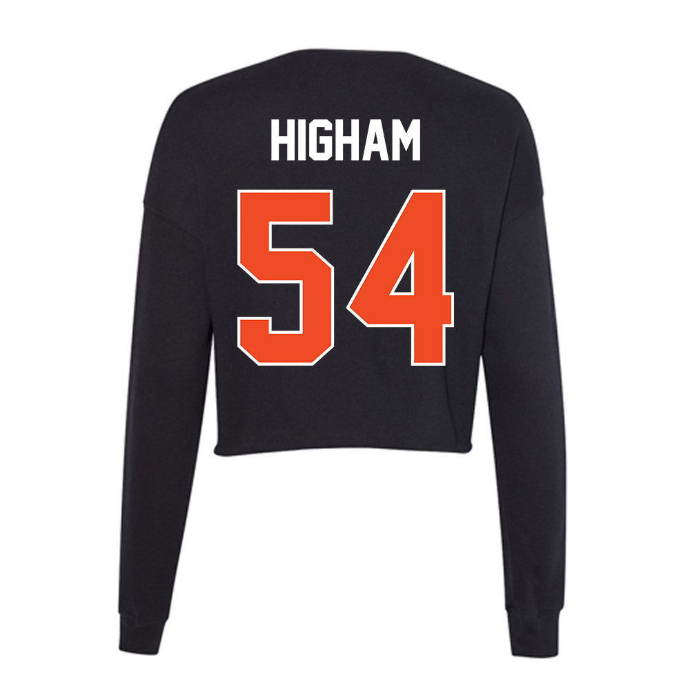 Boise State - NCAA Football : Hunter Higham - Women's Cropped Crew Fleece-1