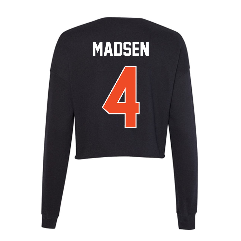 Boise State - NCAA Football : Maddux Madsen - Women's Cropped Crew Fleece-1