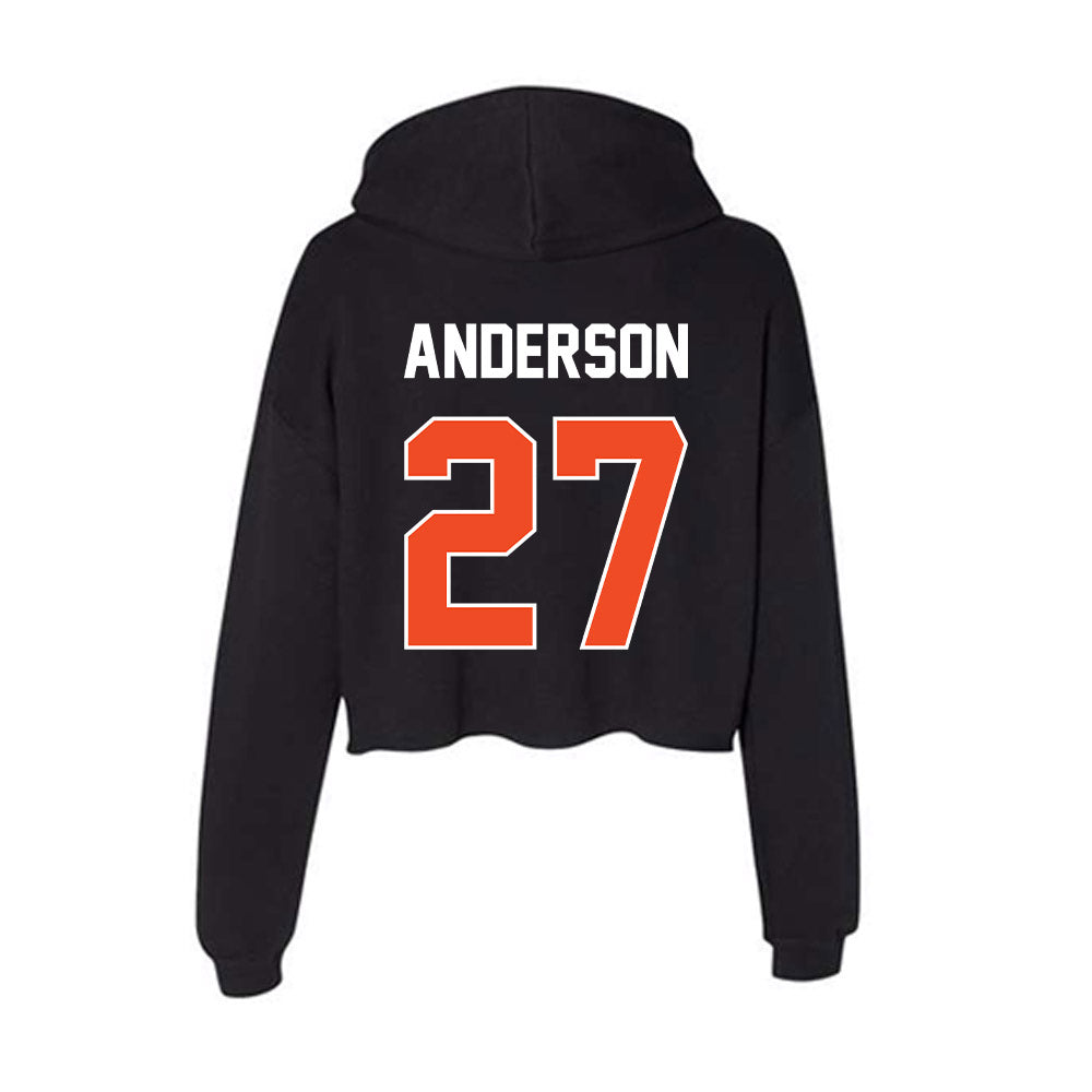 Boise State - NCAA Women's Soccer : Oakley Anderson - Women's Crop Fleece Hoodie-1