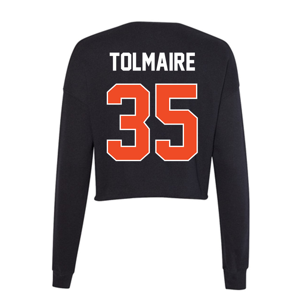 Boise State - NCAA Football : Treyvon Tolmaire - Women's Cropped Crew Fleece-1