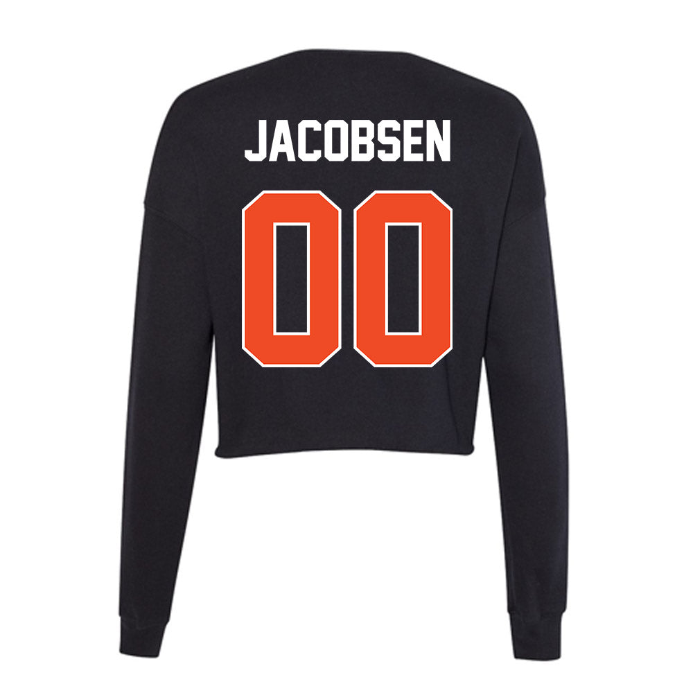 Boise State - NCAA Football : Mason Jacobsen - Women's Cropped Crew Fleece-1