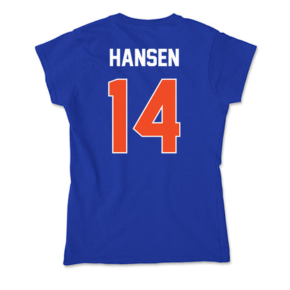 Boise State - NCAA Women's Basketball : Mya Hansen - Soft Style Women’s T-Shirt-1