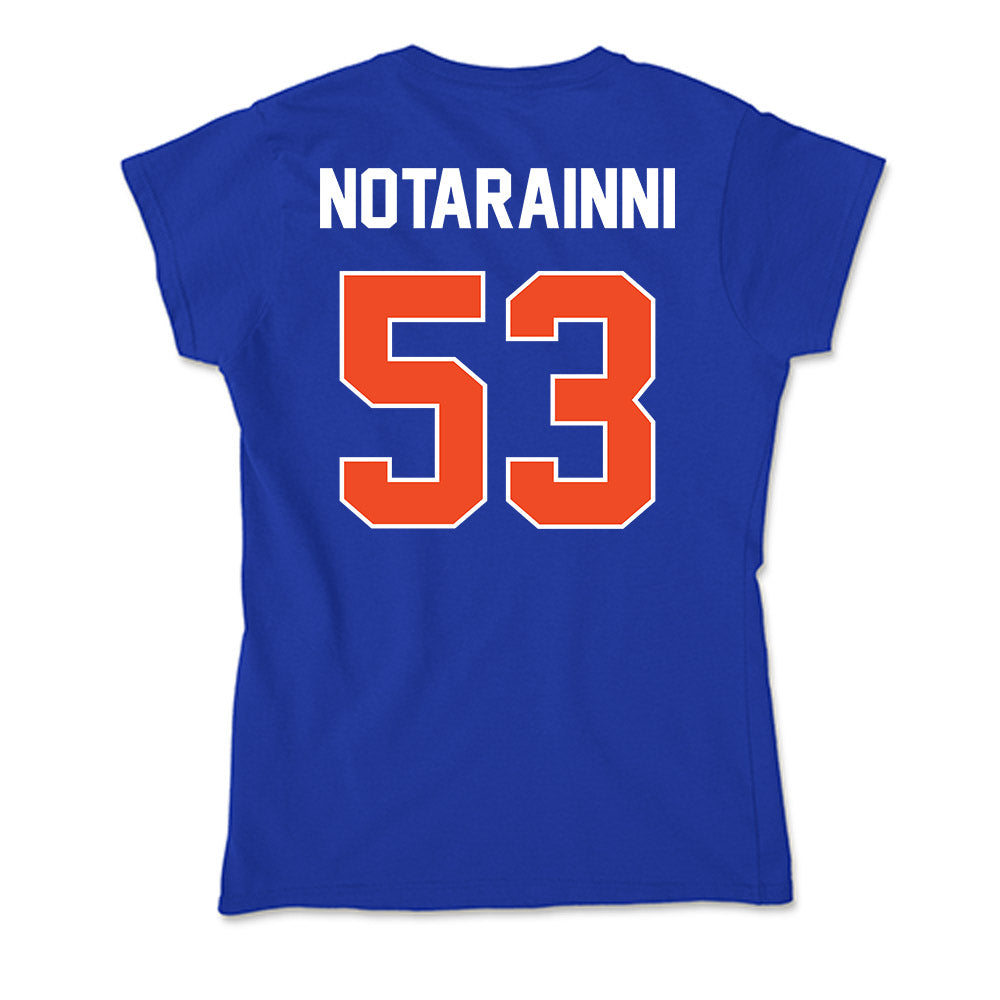 Boise State - NCAA Football : Marco Notarainni - Soft Style Women’s T-Shirt-1