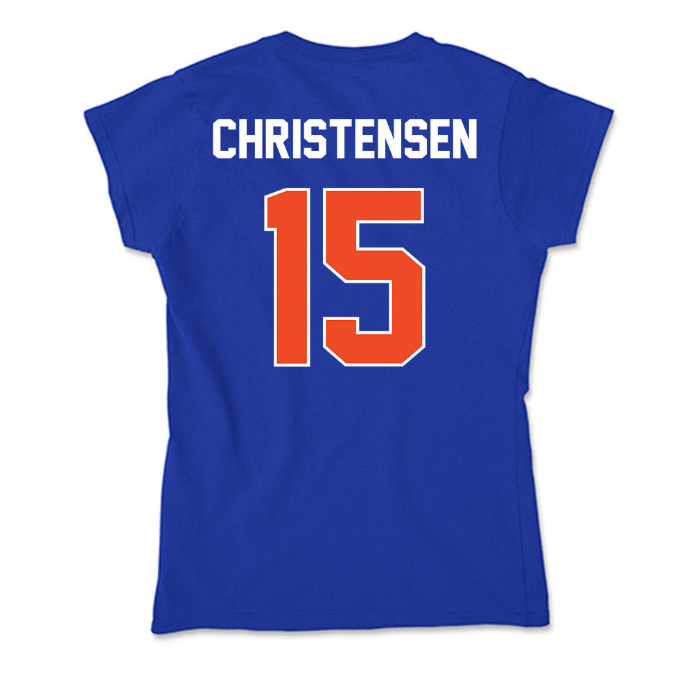 Boise State - NCAA Women's Basketball : Alyssa Christensen - Soft Style Women’s T-Shirt-1