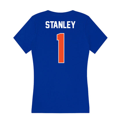 Boise State - NCAA Men's Basketball : O'Mar Stanley - Women's V-Neck T-Shirt-1