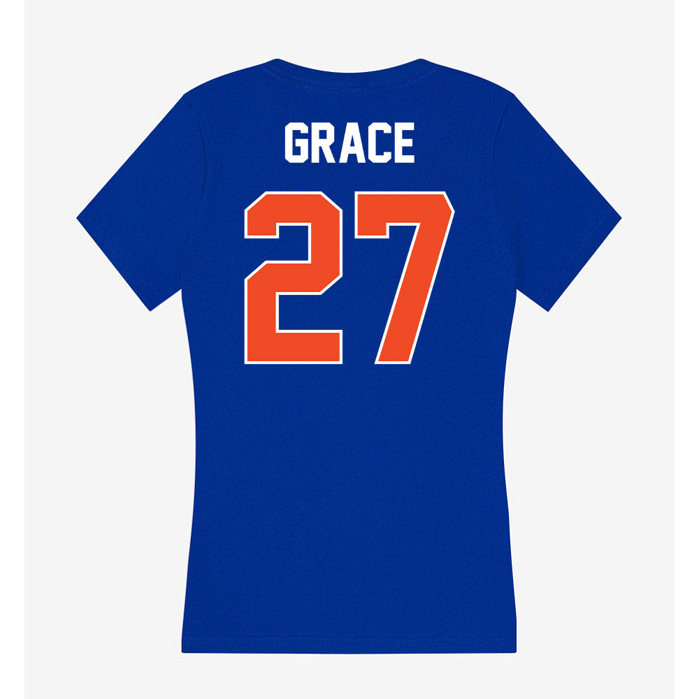 Boise State - NCAA Baseball : Kyli Grace - Women's V-Neck T-Shirt-1