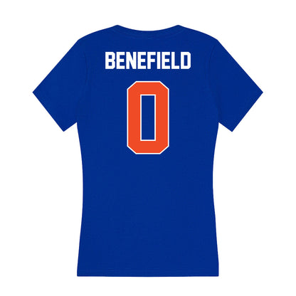 Boise State - NCAA Football : Ty Benefield - Women's V-Neck T-Shirt-1
