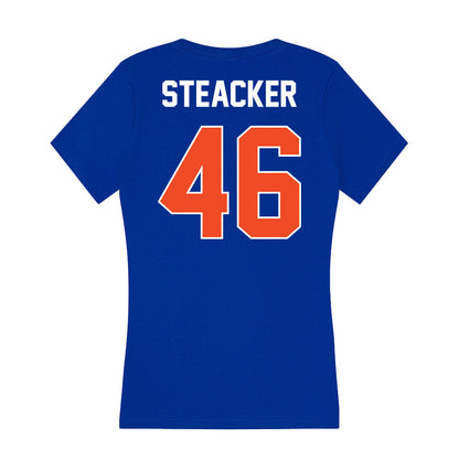 Boise State - NCAA Football : Hunter Steacker - Women's V-Neck T-Shirt-1