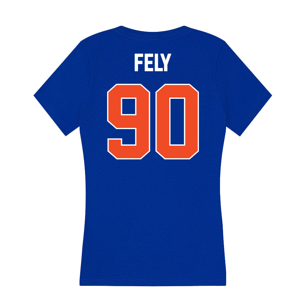 Boise State - NCAA Football : Braxton Fely - Women's V-Neck T-Shirt-1