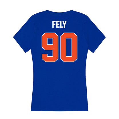 Boise State - NCAA Football : Braxton Fely - Women's V-Neck T-Shirt-1