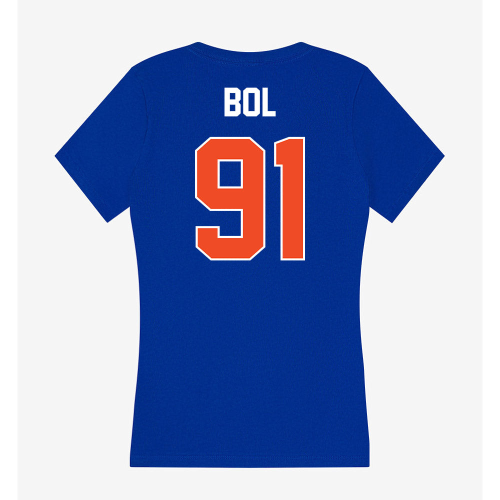 Boise State - NCAA Football : Bol Bol - Women's V-Neck T-Shirt-1