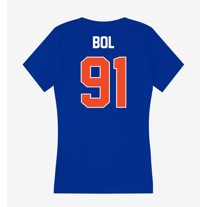 Boise State - NCAA Football : Bol Bol - Women's V-Neck T-Shirt-1