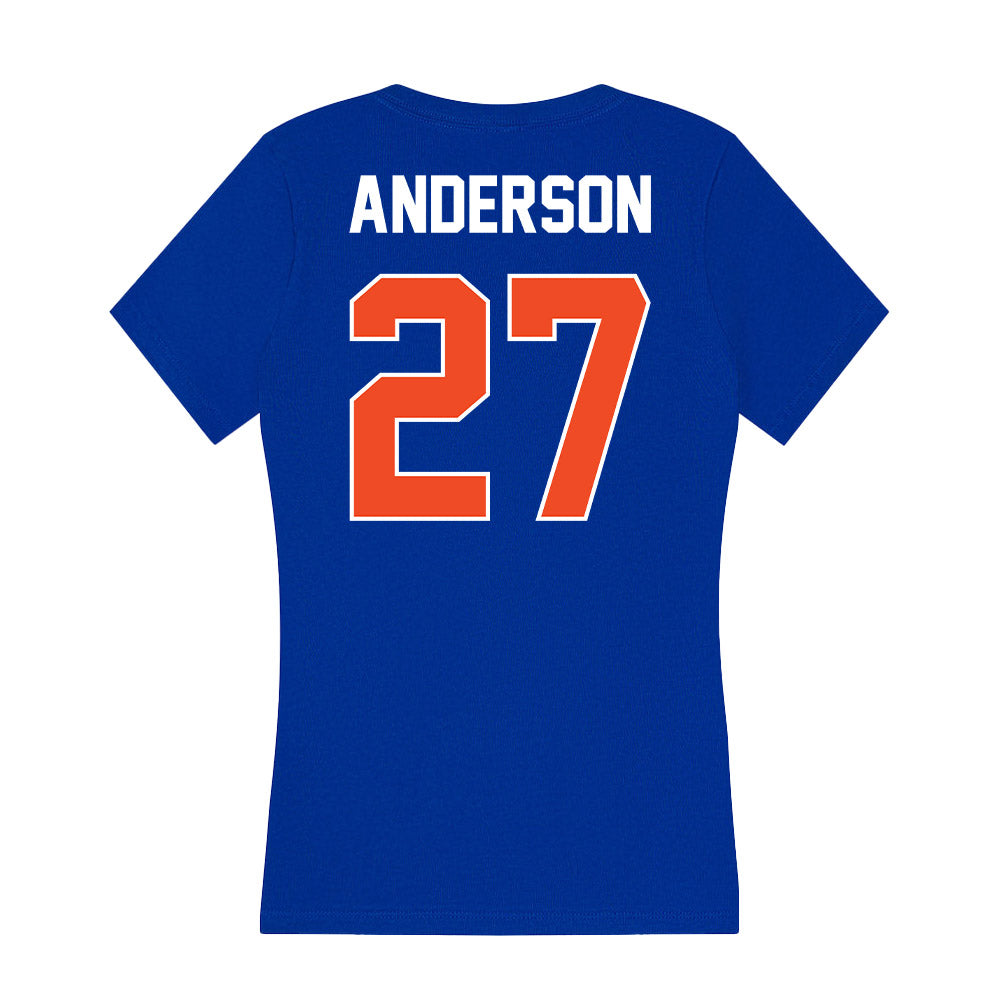 Boise State - NCAA Women's Soccer : Oakley Anderson - Women's V-Neck T-Shirt-1