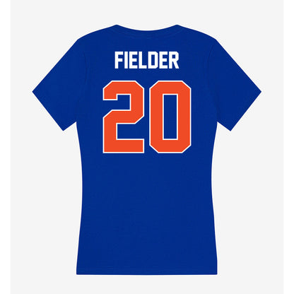 Boise State - NCAA Men's Basketball : Drew Fielder - Women's V-Neck T-Shirt-1