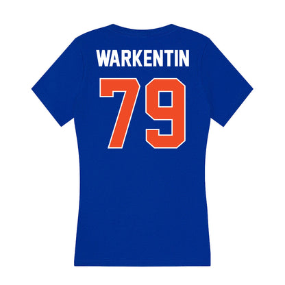 Boise State - NCAA Football : Connor Warkentin - Women's V-Neck T-Shirt-1