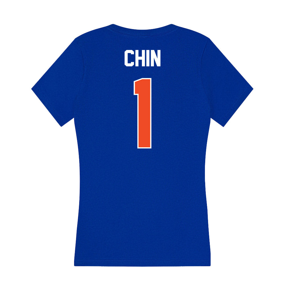 Boise State - NCAA Men's Tennis : John Chin - Women's V-Neck T-Shirt-1