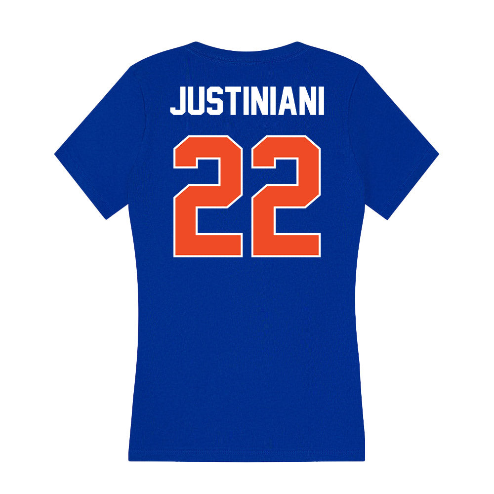 Boise State - NCAA Women's Soccer : Michaela Justiniani - Women's V-Neck T-Shirt-1