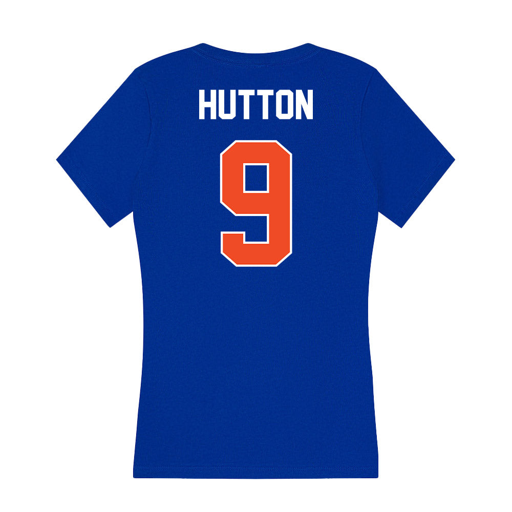 Boise State - NCAA Women's Basketball : Libby Hutton - Women's V-Neck T-Shirt-1