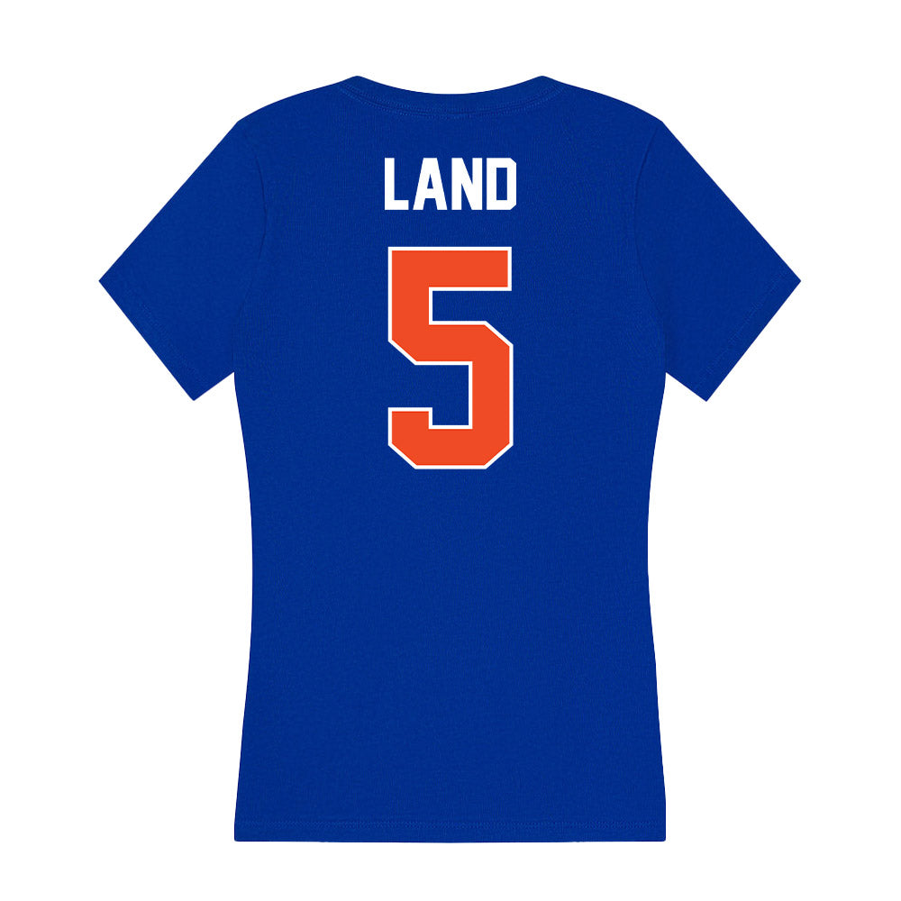 Boise State - NCAA Women's Soccer : Jayla Land - Women's V-Neck T-Shirt-1