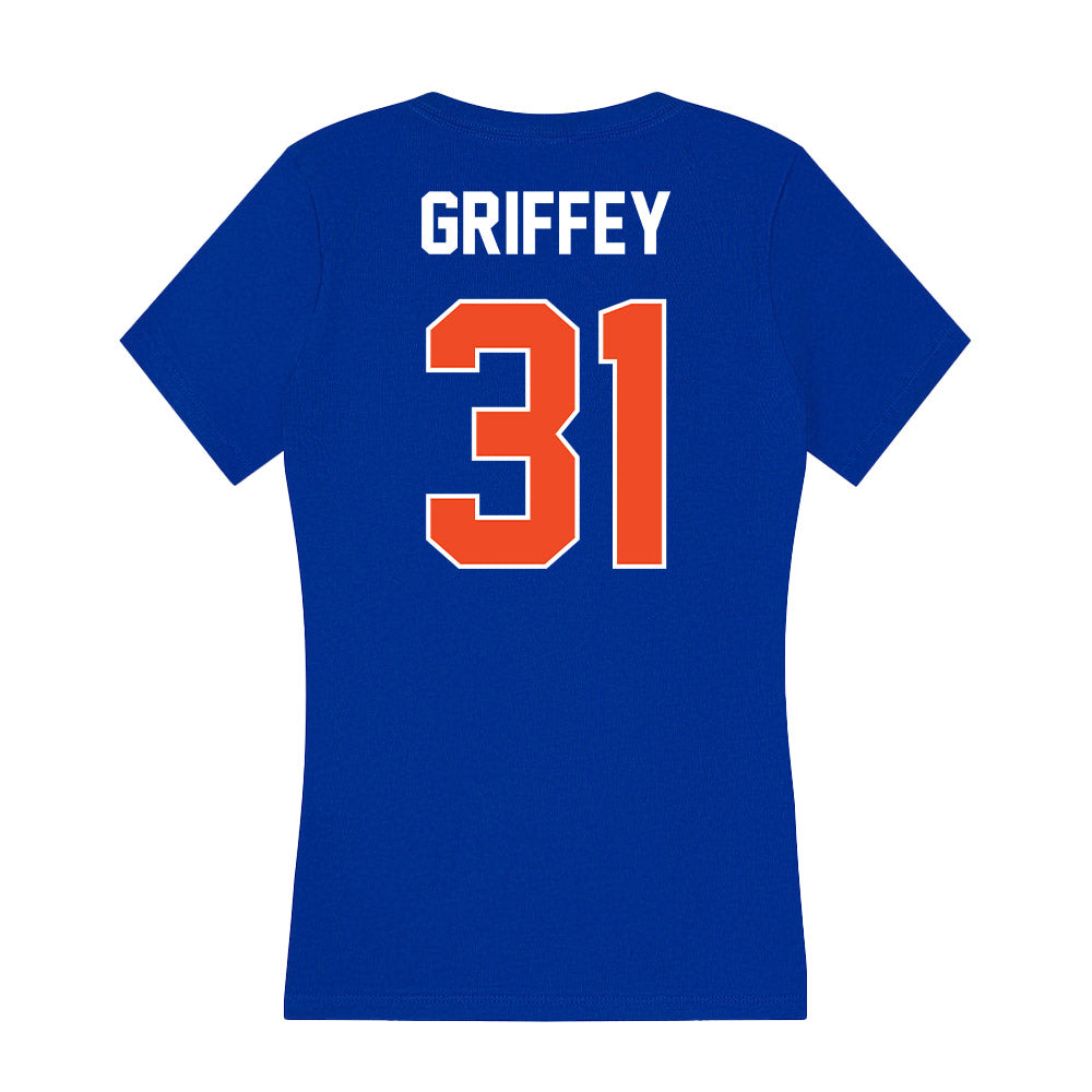 Boise State - NCAA Football : Tevin Griffey - Women's V-Neck T-Shirt-1